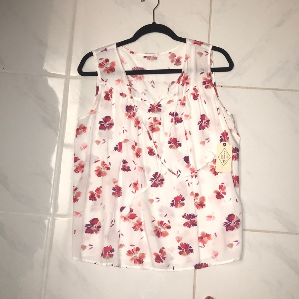 White floral top